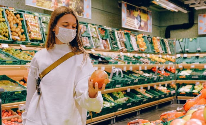 Woman shopping during Coronavirus