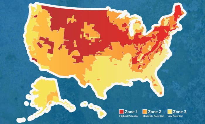 Radon Map of United States