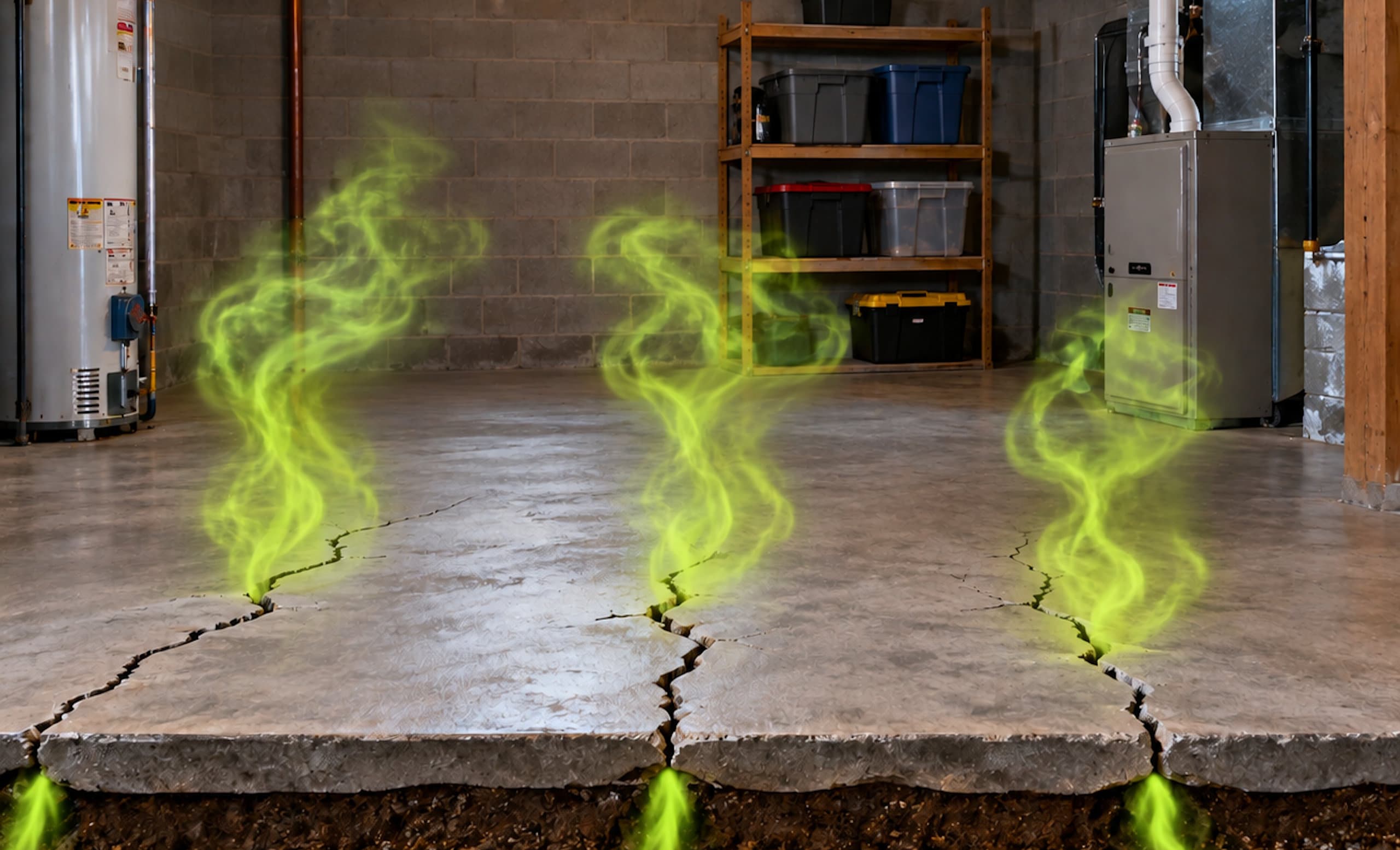 radon, radon gas, radon system, radon fan, radon mitigation, radon entering a house, radon in house, radon gas in house, Disaster Blaster